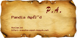 Pandia Agád névjegykártya
